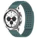 Bracelet de montre en silicone à pois 3D respirants avec trous de 20 mm, pour Samsung Galaxy Watch 4 Classic 42 mm, pour Samsung Galaxy Watch Active 2 44 mm, pour Samsung Galaxy Watch Active 2 40 mm