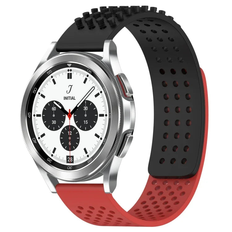 Bracelet de montre en silicone à pois 3D respirants avec trous de 20 mm, pour Samsung Galaxy Watch 4 Classic 42 mm, pour Samsung Galaxy Watch Active 2 44 mm, pour Samsung Galaxy Watch Active 2 40 mm