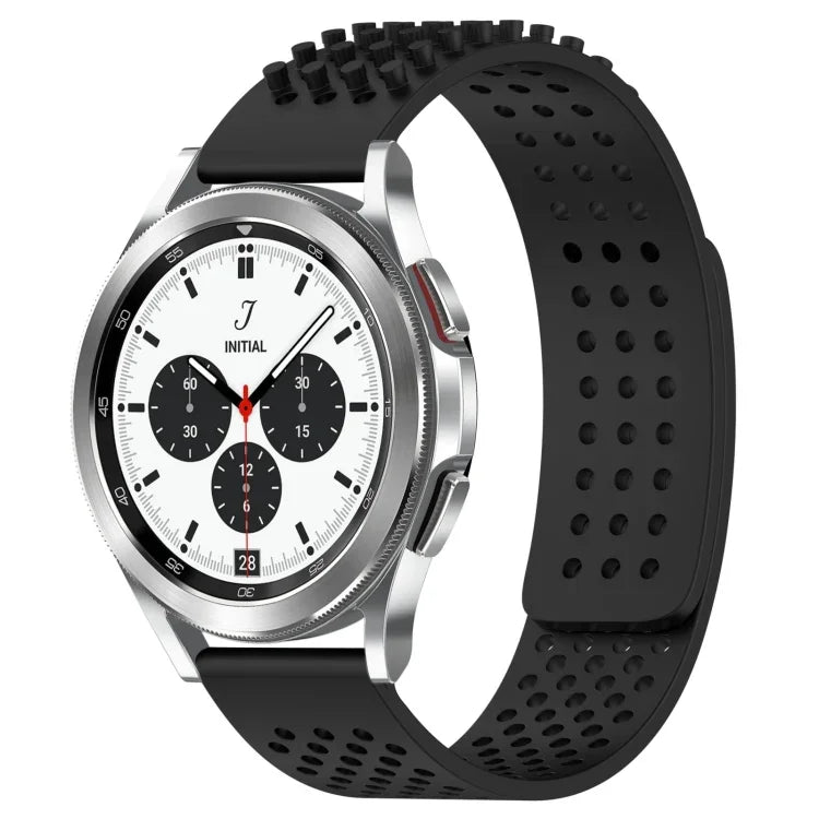 Bracelet de montre en silicone à pois 3D respirants avec trous de 20 mm, pour Samsung Galaxy Watch 4 Classic 42 mm, pour Samsung Galaxy Watch Active 2 44 mm, pour Samsung Galaxy Watch Active 2 40 mm