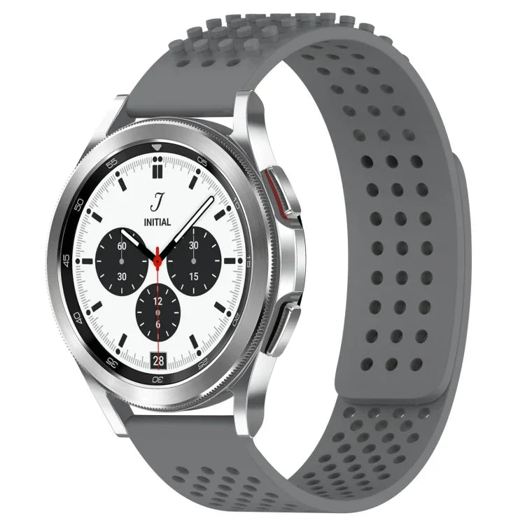 Bracelet de montre en silicone à pois 3D respirants avec trous de 20 mm, pour Samsung Galaxy Watch 4 Classic 42 mm, pour Samsung Galaxy Watch Active 2 44 mm, pour Samsung Galaxy Watch Active 2 40 mm