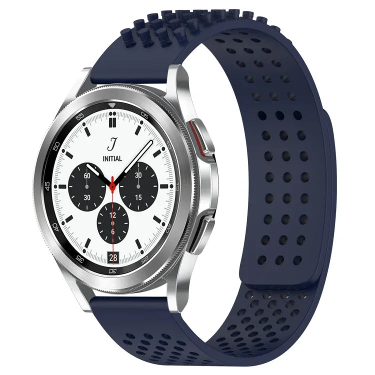Bracelet de montre en silicone à pois 3D respirants avec trous de 20 mm, pour Samsung Galaxy Watch 4 Classic 42 mm, pour Samsung Galaxy Watch Active 2 44 mm, pour Samsung Galaxy Watch Active 2 40 mm