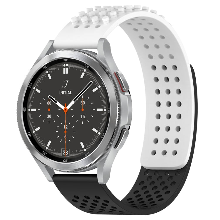 Bracelet de montre en silicone respirant à trous 20mm avec points 3D, pour Samsung Galaxy Watch 4 44mm, pour Samsung Galaxy Watch 4 40mm, pour Samsung Galaxy Watch 4 Classic 46mm