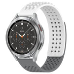 Bracelet de montre en silicone respirant à trous 20mm avec points 3D, pour Samsung Galaxy Watch 4 44mm, pour Samsung Galaxy Watch 4 40mm, pour Samsung Galaxy Watch 4 Classic 46mm