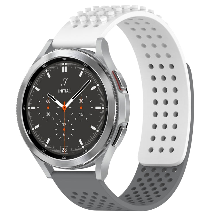 Bracelet de montre en silicone respirant à trous 20mm avec points 3D, pour Samsung Galaxy Watch 4 44mm, pour Samsung Galaxy Watch 4 40mm, pour Samsung Galaxy Watch 4 Classic 46mm
