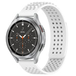 Bracelet de montre en silicone respirant à trous 20mm avec points 3D, pour Samsung Galaxy Watch 4 44mm, pour Samsung Galaxy Watch 4 40mm, pour Samsung Galaxy Watch 4 Classic 46mm