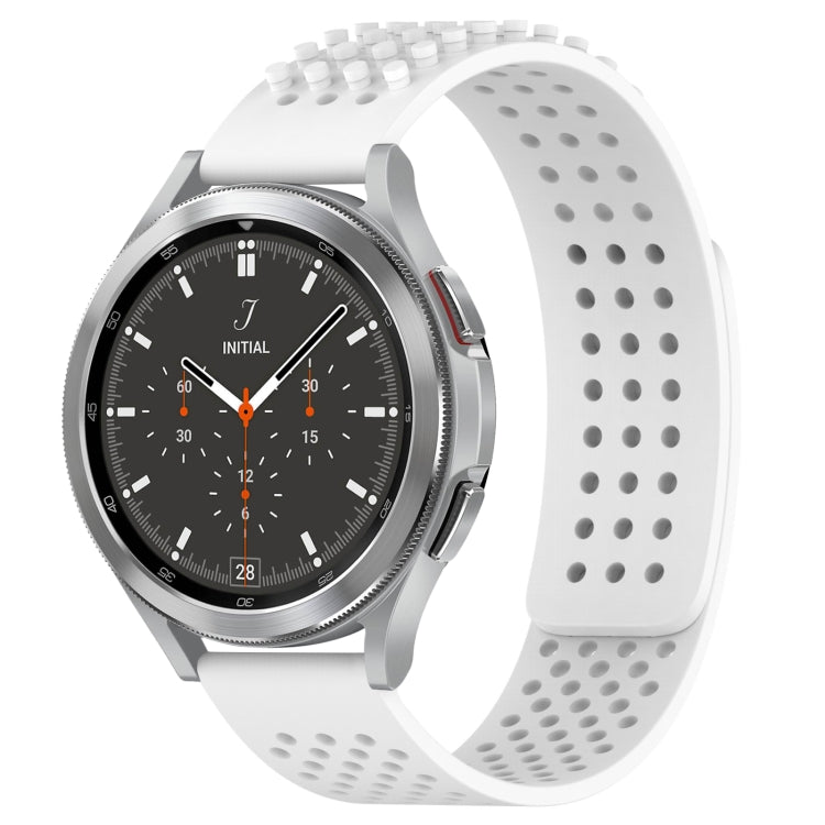 Bracelet de montre en silicone respirant à trous 20mm avec points 3D, pour Samsung Galaxy Watch 4 44mm, pour Samsung Galaxy Watch 4 40mm, pour Samsung Galaxy Watch 4 Classic 46mm