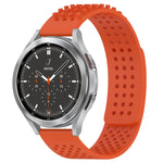 Bracelet de montre en silicone respirant à trous 20mm avec points 3D, pour Samsung Galaxy Watch 4 44mm, pour Samsung Galaxy Watch 4 40mm, pour Samsung Galaxy Watch 4 Classic 46mm