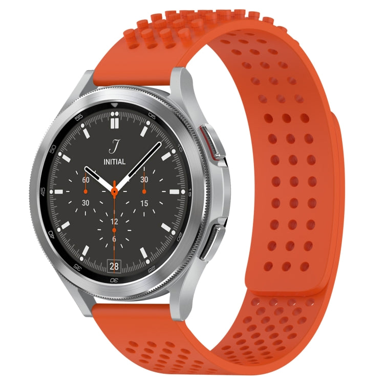 Bracelet de montre en silicone respirant à trous 20mm avec points 3D, pour Samsung Galaxy Watch 4 44mm, pour Samsung Galaxy Watch 4 40mm, pour Samsung Galaxy Watch 4 Classic 46mm