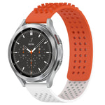 Bracelet de montre en silicone respirant à trous 20mm avec points 3D, pour Samsung Galaxy Watch 4 44mm, pour Samsung Galaxy Watch 4 40mm, pour Samsung Galaxy Watch 4 Classic 46mm