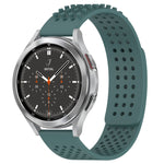 Bracelet de montre en silicone respirant à trous 20mm avec points 3D, pour Samsung Galaxy Watch 4 44mm, pour Samsung Galaxy Watch 4 40mm, pour Samsung Galaxy Watch 4 Classic 46mm