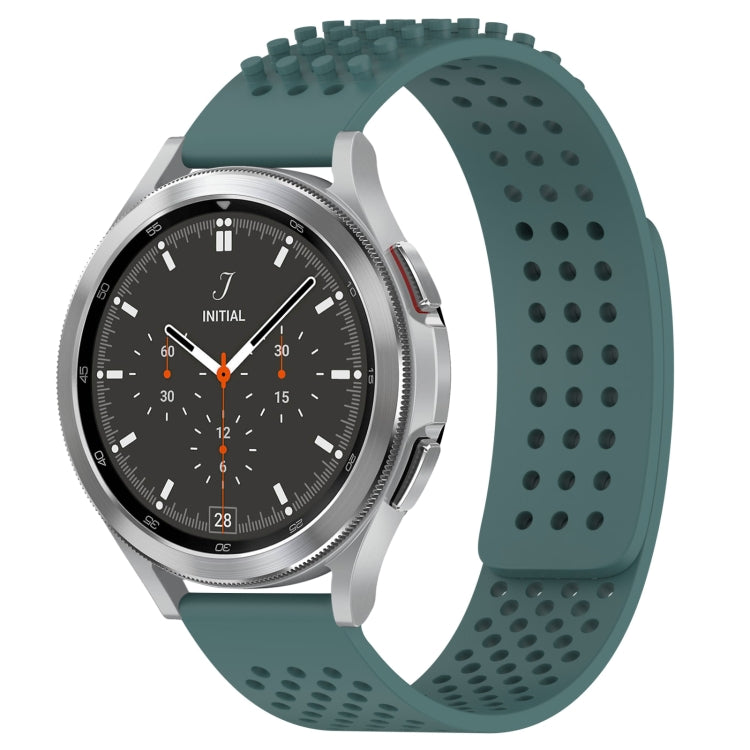 Bracelet de montre en silicone respirant à trous 20mm avec points 3D, pour Samsung Galaxy Watch 4 44mm, pour Samsung Galaxy Watch 4 40mm, pour Samsung Galaxy Watch 4 Classic 46mm