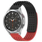 Bracelet de montre en silicone respirant à trous 20mm avec points 3D, pour Samsung Galaxy Watch 4 44mm, pour Samsung Galaxy Watch 4 40mm, pour Samsung Galaxy Watch 4 Classic 46mm