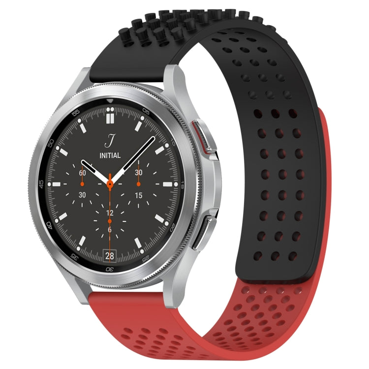 Bracelet de montre en silicone respirant à trous 20mm avec points 3D, pour Samsung Galaxy Watch 4 44mm, pour Samsung Galaxy Watch 4 40mm, pour Samsung Galaxy Watch 4 Classic 46mm