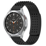 Bracelet de montre en silicone respirant à trous 20mm avec points 3D, pour Samsung Galaxy Watch 4 44mm, pour Samsung Galaxy Watch 4 40mm, pour Samsung Galaxy Watch 4 Classic 46mm