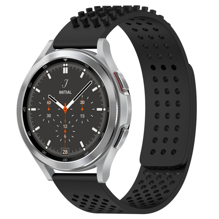Bracelet de montre en silicone respirant à trous 20mm avec points 3D, pour Samsung Galaxy Watch 4 44mm, pour Samsung Galaxy Watch 4 40mm, pour Samsung Galaxy Watch 4 Classic 46mm