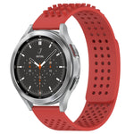 Bracelet de montre en silicone respirant à trous 20mm avec points 3D, pour Samsung Galaxy Watch 4 44mm, pour Samsung Galaxy Watch 4 40mm, pour Samsung Galaxy Watch 4 Classic 46mm