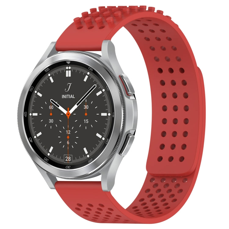 Bracelet de montre en silicone respirant à trous 20mm avec points 3D, pour Samsung Galaxy Watch 4 44mm, pour Samsung Galaxy Watch 4 40mm, pour Samsung Galaxy Watch 4 Classic 46mm