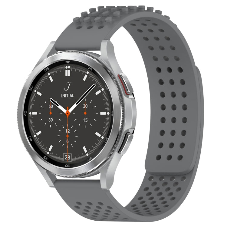 Bracelet de montre en silicone respirant à trous 20mm avec points 3D, pour Samsung Galaxy Watch 4 44mm, pour Samsung Galaxy Watch 4 40mm, pour Samsung Galaxy Watch 4 Classic 46mm