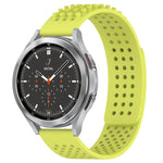 Bracelet de montre en silicone respirant à trous 20mm avec points 3D, pour Samsung Galaxy Watch 4 44mm, pour Samsung Galaxy Watch 4 40mm, pour Samsung Galaxy Watch 4 Classic 46mm