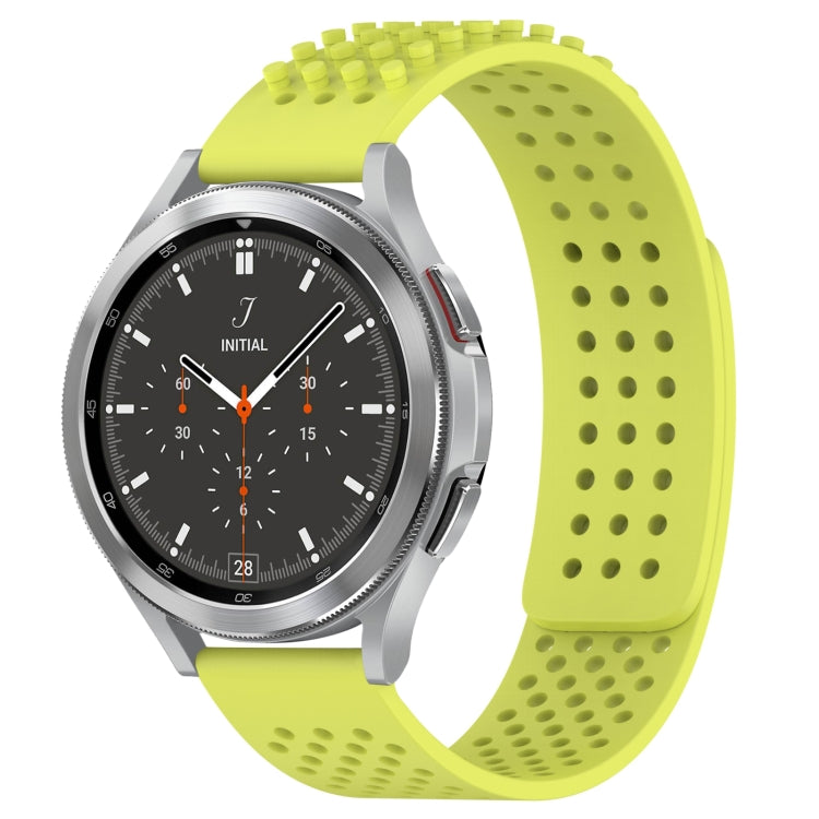 Bracelet de montre en silicone respirant à trous 20mm avec points 3D, pour Samsung Galaxy Watch 4 44mm, pour Samsung Galaxy Watch 4 40mm, pour Samsung Galaxy Watch 4 Classic 46mm