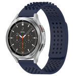 Bracelet de montre en silicone respirant à trous 20mm avec points 3D, pour Samsung Galaxy Watch 4 44mm, pour Samsung Galaxy Watch 4 40mm, pour Samsung Galaxy Watch 4 Classic 46mm