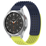 Bracelet de montre en silicone respirant à trous 20mm avec points 3D, pour Samsung Galaxy Watch 4 44mm, pour Samsung Galaxy Watch 4 40mm, pour Samsung Galaxy Watch 4 Classic 46mm