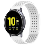Bracelet de montre en silicone à pois 3D respirants avec trous de 20 mm, pour Samsung Galaxy Watch 4 Classic 42 mm, pour Samsung Galaxy Watch Active 2 44 mm, pour Samsung Galaxy Watch Active 2 40 mm
