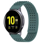 Bracelet de montre en silicone à pois 3D respirants avec trous de 20 mm, pour Samsung Galaxy Watch 4 Classic 42 mm, pour Samsung Galaxy Watch Active 2 44 mm, pour Samsung Galaxy Watch Active 2 40 mm