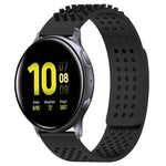 Bracelet de montre en silicone à pois 3D respirants avec trous de 20 mm, pour Samsung Galaxy Watch 4 Classic 42 mm, pour Samsung Galaxy Watch Active 2 44 mm, pour Samsung Galaxy Watch Active 2 40 mm
