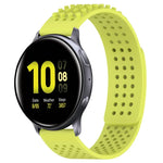 Bracelet de montre en silicone à pois 3D respirants avec trous de 20 mm, pour Samsung Galaxy Watch 4 Classic 42 mm, pour Samsung Galaxy Watch Active 2 44 mm, pour Samsung Galaxy Watch Active 2 40 mm
