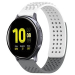 Bracelet de montre en silicone à pois 3D respirants avec trous de 20 mm, pour Samsung Galaxy Watch 4 Classic 42 mm, pour Samsung Galaxy Watch Active 2 44 mm, pour Samsung Galaxy Watch Active 2 40 mm