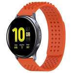 Bracelet de montre en silicone à pois 3D respirants avec trous de 20 mm, pour Samsung Galaxy Watch 4 Classic 42 mm, pour Samsung Galaxy Watch Active 2 44 mm, pour Samsung Galaxy Watch Active 2 40 mm
