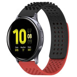 Bracelet de montre en silicone à pois 3D respirants avec trous de 20 mm, pour Samsung Galaxy Watch 4 Classic 42 mm, pour Samsung Galaxy Watch Active 2 44 mm, pour Samsung Galaxy Watch Active 2 40 mm