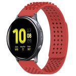 Bracelet de montre en silicone à pois 3D respirants avec trous de 20 mm, pour Samsung Galaxy Watch 4 Classic 42 mm, pour Samsung Galaxy Watch Active 2 44 mm, pour Samsung Galaxy Watch Active 2 40 mm