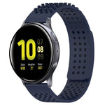 Bracelet de montre en silicone à pois 3D respirants avec trous de 20 mm, pour Samsung Galaxy Watch 4 Classic 42 mm, pour Samsung Galaxy Watch Active 2 44 mm, pour Samsung Galaxy Watch Active 2 40 mm