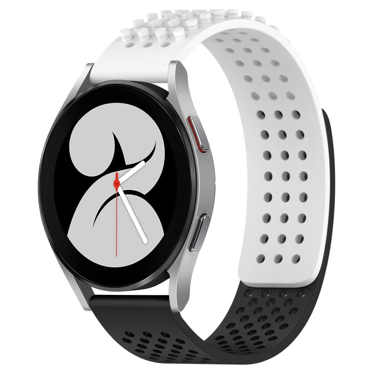 Bracelet de montre en silicone respirant à trous 20mm avec points 3D, pour Samsung Galaxy Watch 4 44mm, pour Samsung Galaxy Watch 4 40mm, pour Samsung Galaxy Watch 4 Classic 46mm