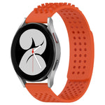 Bracelet de montre en silicone respirant à trous 20mm avec points 3D, pour Samsung Galaxy Watch 4 44mm, pour Samsung Galaxy Watch 4 40mm, pour Samsung Galaxy Watch 4 Classic 46mm