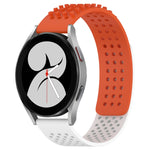 Bracelet de montre en silicone respirant à trous 20mm avec points 3D, pour Samsung Galaxy Watch 4 44mm, pour Samsung Galaxy Watch 4 40mm, pour Samsung Galaxy Watch 4 Classic 46mm