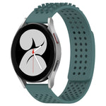 Bracelet de montre en silicone respirant à trous 20mm avec points 3D, pour Samsung Galaxy Watch 4 44mm, pour Samsung Galaxy Watch 4 40mm, pour Samsung Galaxy Watch 4 Classic 46mm