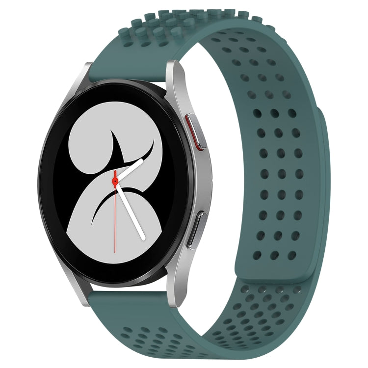 Bracelet de montre en silicone respirant à trous 20mm avec points 3D, pour Samsung Galaxy Watch 4 44mm, pour Samsung Galaxy Watch 4 40mm, pour Samsung Galaxy Watch 4 Classic 46mm