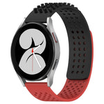 Bracelet de montre en silicone respirant à trous 20mm avec points 3D, pour Samsung Galaxy Watch 4 44mm, pour Samsung Galaxy Watch 4 40mm, pour Samsung Galaxy Watch 4 Classic 46mm