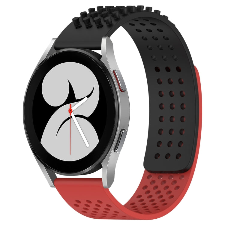 Bracelet de montre en silicone respirant à trous 20mm avec points 3D, pour Samsung Galaxy Watch 4 44mm, pour Samsung Galaxy Watch 4 40mm, pour Samsung Galaxy Watch 4 Classic 46mm