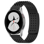 Bracelet de montre en silicone respirant à trous 20mm avec points 3D, pour Samsung Galaxy Watch 4 44mm, pour Samsung Galaxy Watch 4 40mm, pour Samsung Galaxy Watch 4 Classic 46mm