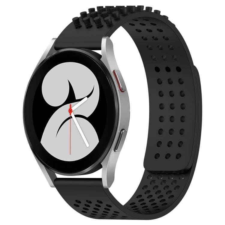 Bracelet de montre en silicone respirant à trous 20mm avec points 3D, pour Samsung Galaxy Watch 4 44mm, pour Samsung Galaxy Watch 4 40mm, pour Samsung Galaxy Watch 4 Classic 46mm