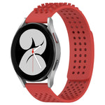 Bracelet de montre en silicone respirant à trous 20mm avec points 3D, pour Samsung Galaxy Watch 4 44mm, pour Samsung Galaxy Watch 4 40mm, pour Samsung Galaxy Watch 4 Classic 46mm