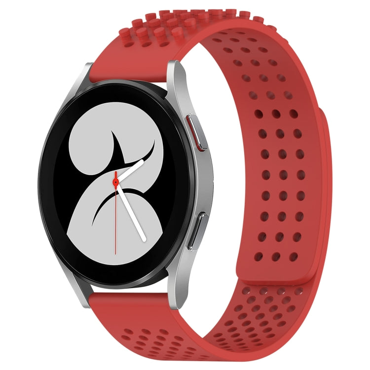 Bracelet de montre en silicone respirant à trous 20mm avec points 3D, pour Samsung Galaxy Watch 4 44mm, pour Samsung Galaxy Watch 4 40mm, pour Samsung Galaxy Watch 4 Classic 46mm