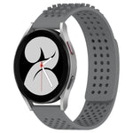 Bracelet de montre en silicone respirant à trous 20mm avec points 3D, pour Samsung Galaxy Watch 4 44mm, pour Samsung Galaxy Watch 4 40mm, pour Samsung Galaxy Watch 4 Classic 46mm