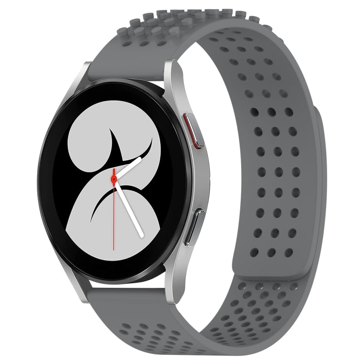 Bracelet de montre en silicone respirant à trous 20mm avec points 3D, pour Samsung Galaxy Watch 4 44mm, pour Samsung Galaxy Watch 4 40mm, pour Samsung Galaxy Watch 4 Classic 46mm