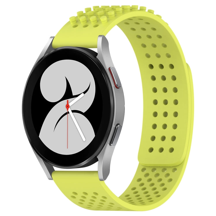 Bracelet de montre en silicone respirant à trous 20mm avec points 3D, pour Samsung Galaxy Watch 4 44mm, pour Samsung Galaxy Watch 4 40mm, pour Samsung Galaxy Watch 4 Classic 46mm