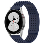 Bracelet de montre en silicone respirant à trous 20mm avec points 3D, pour Samsung Galaxy Watch 4 44mm, pour Samsung Galaxy Watch 4 40mm, pour Samsung Galaxy Watch 4 Classic 46mm